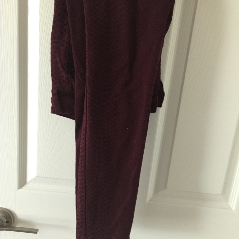 Burgundy casual pants